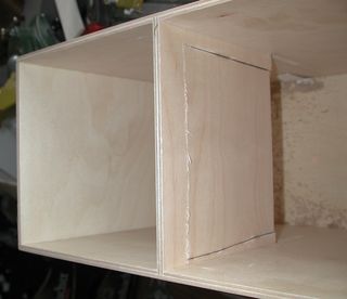 cutting inside the drawer housing