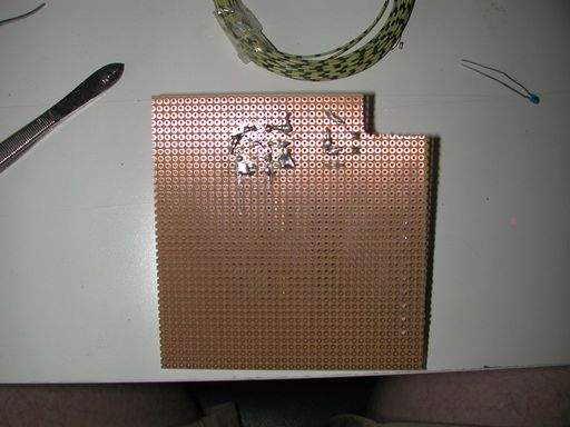 prototype printed circuit board backside