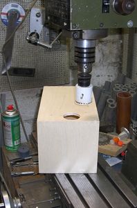 hole saw in milling machine
