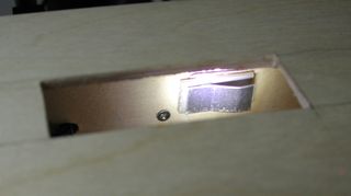 aluminium strip as reflector for the IR proximity sensor