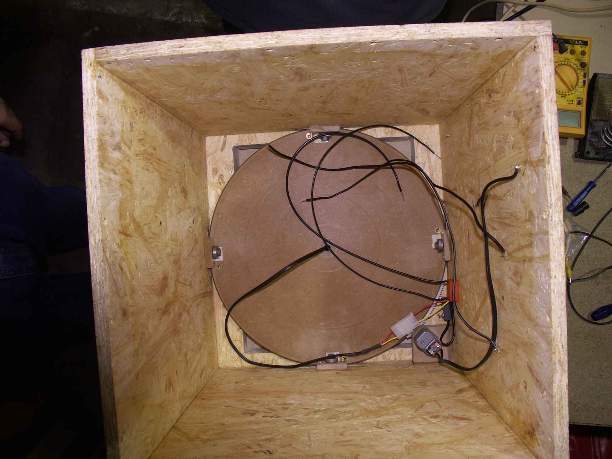 inside of box with wiring