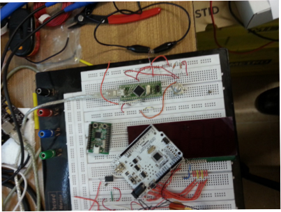 breadboard with microcontrollers